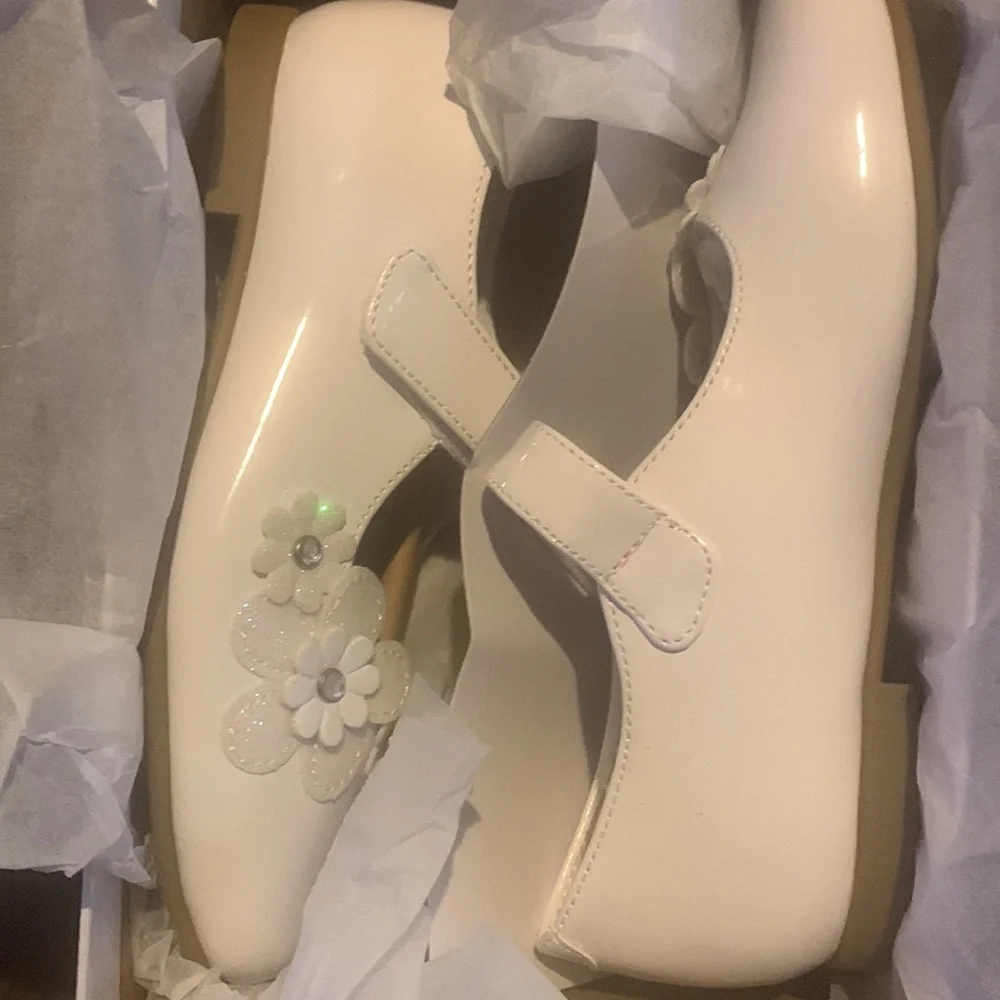 Rachel Shoes Lil Vanna toddlers GirlsMary Jane Shoes white patent F